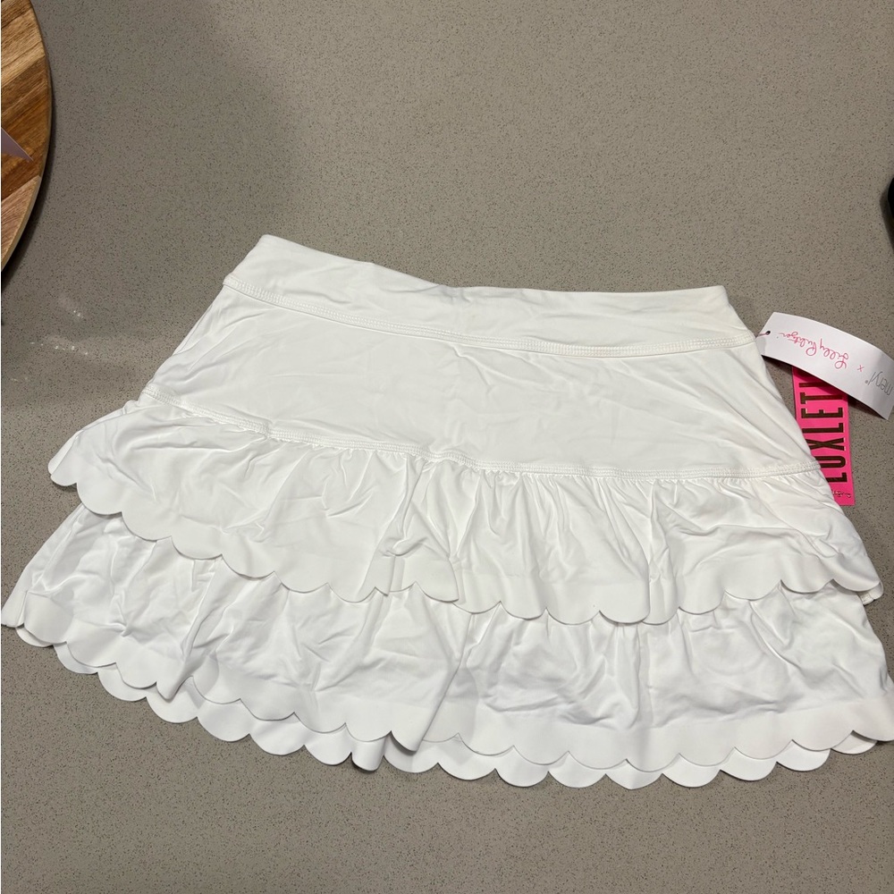 Lilly Pulitzer White Ruffled Mini Skirt Resort Wear